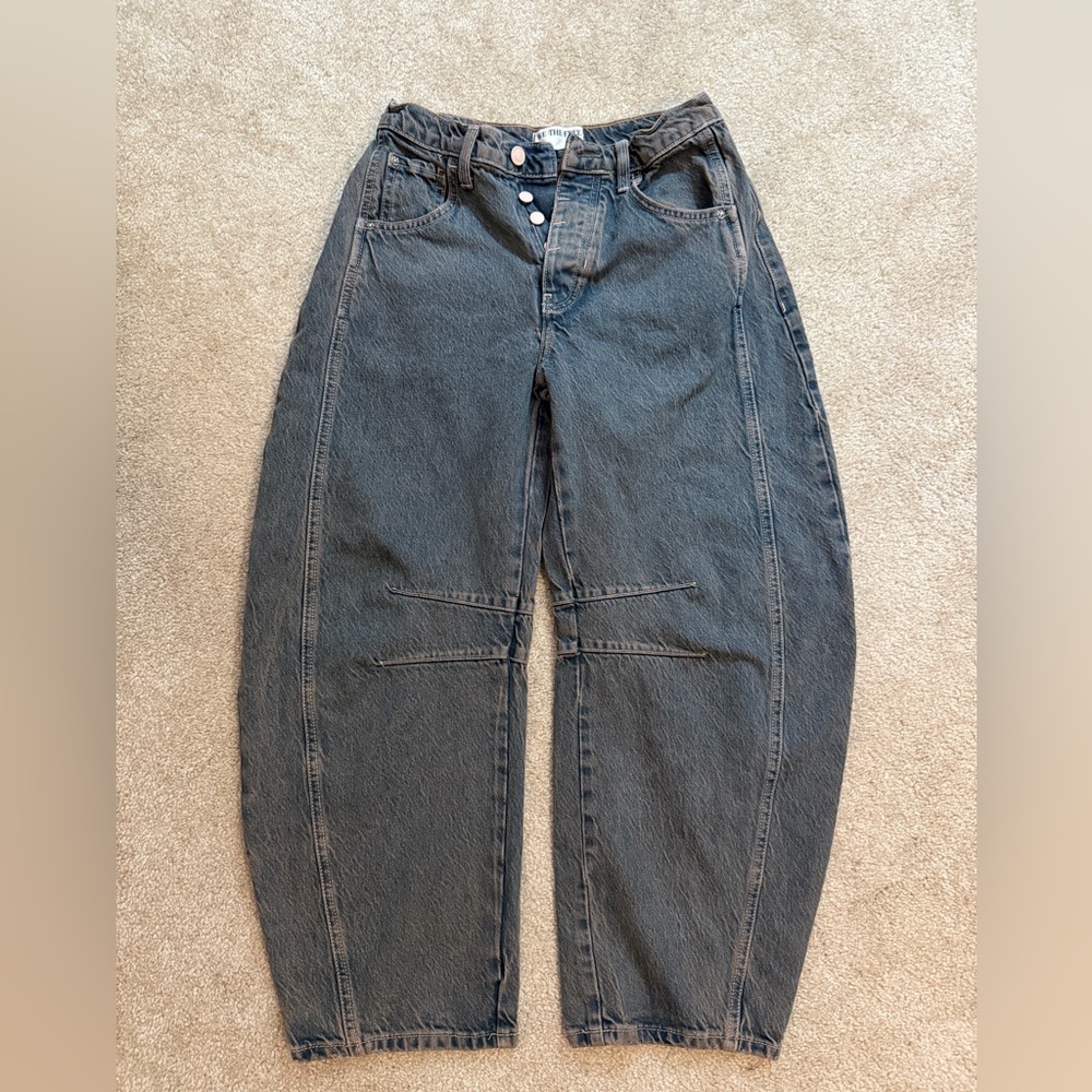We The Free Good Luck Ian Indigo Dark Blue Barrel Jeans Size 24 - Picture 3 of 11